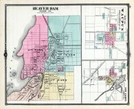 Waupun, Beaver Dam, New Lisbon, Wisconsin State Atlas 1881